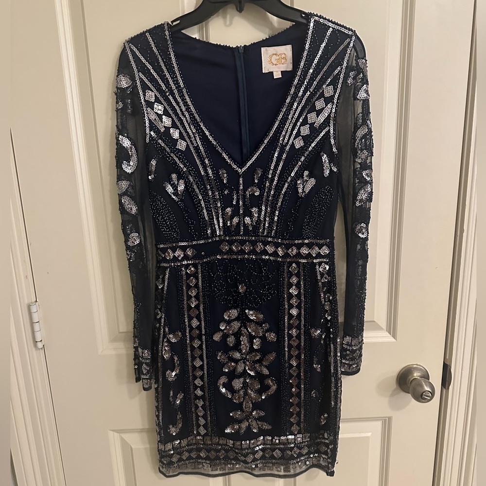 Size small long sleeve GB sequin homecoming dress!